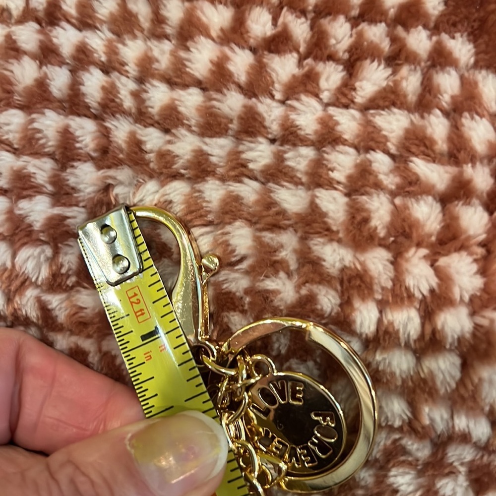Unbranded Keychain Gold Hardware Lavender Three Charm & Hook W Key Holder Chain - Picture 16 of 16